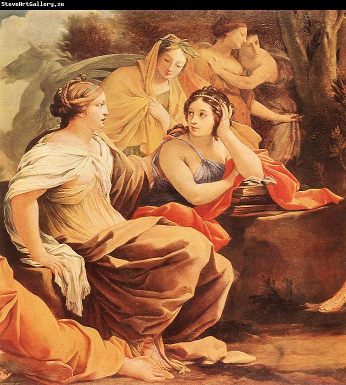 VOUET, Simon Parnassus or Apollo and the Muses (detail)